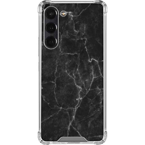 Black Marble Galaxy S24 FE Clear Case