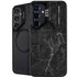 Black Marble Galaxy S25 Kickstand Case
