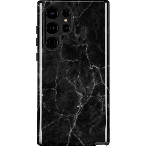 Black Marble Galaxy S25 Ultra Impact Case