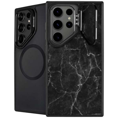 Black Marble Galaxy S24 Ultra Kickstand Case