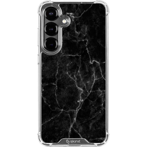 Black Marble Galaxy S26 Clear Case