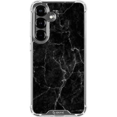 Black Marble Galaxy S26 Plus Clear Case