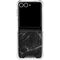 Black Marble Galaxy Z Flip7 Clear Case
