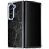 Black Marble Galaxy Z Fold5 5G Clear Case