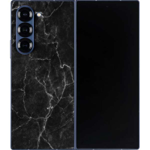 Black Marble Galaxy Z Fold6 Skin