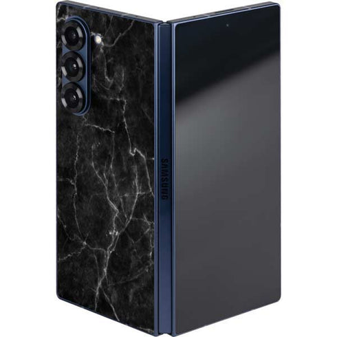 Black Marble Galaxy Z Fold6 Skin