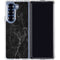 Black Marble Galaxy Z Fold7 Clear Case