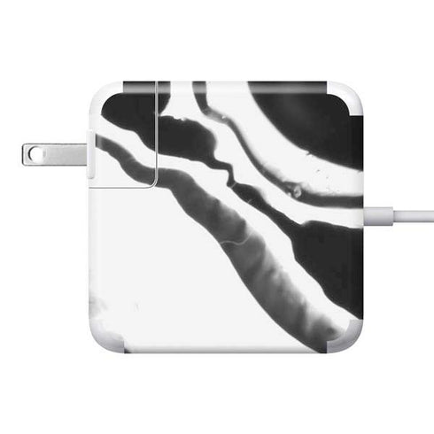 Black Marble Ink 85W Power Adapter (15 and 17 inch MacBook Pro Charger) Skin