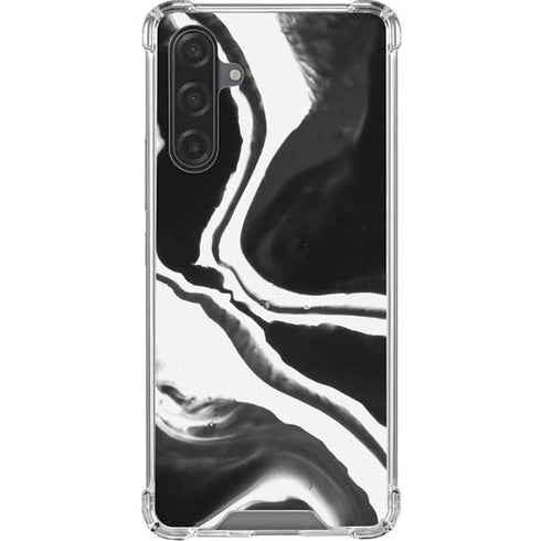 Black Marble Ink Galaxy A17 Clear Case
