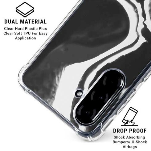Black Marble Ink Galaxy A36 5G Clear Case