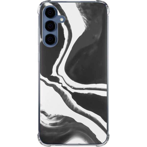Black Marble Ink Galaxy A55 5G Clear Case