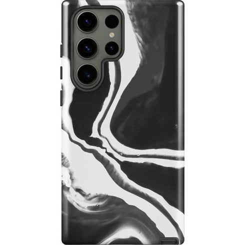 Black Marble Ink Galaxy S23 Ultra Pro Case