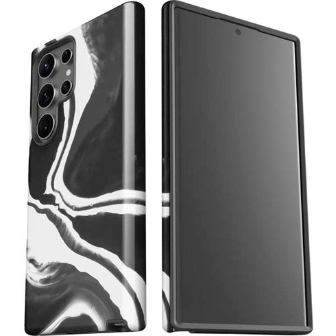 Black Marble Ink Galaxy S23 Ultra Pro Case