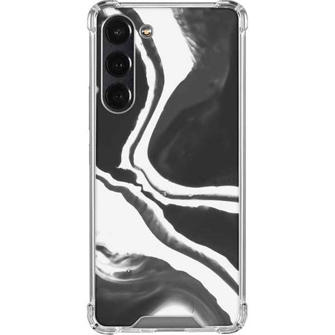 Black Marble Ink Galaxy S24 FE Clear Case