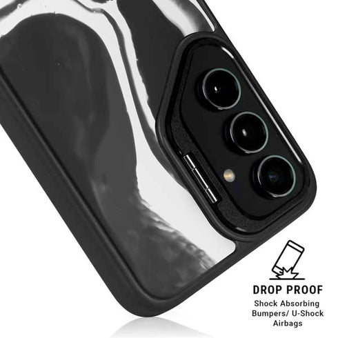 Black Marble Ink Galaxy S24 FE Kickstand Case