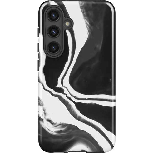 Black Marble Ink Galaxy S25 Impact Case