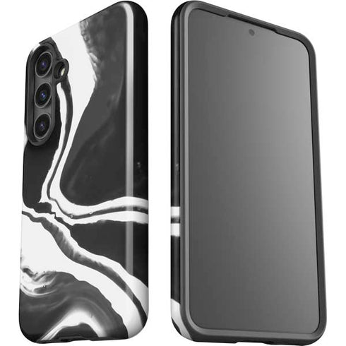 Black Marble Ink Galaxy S25 Impact Case