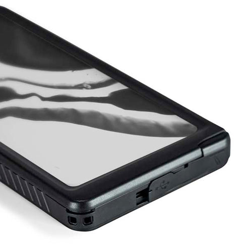 Black Marble Ink Galaxy S24 Ultra Waterproof Case