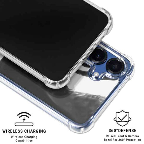 Black Marble Ink Galaxy S25 Plus Clear Case