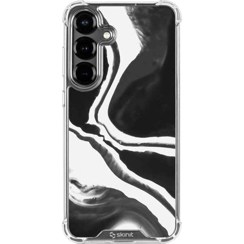 Black Marble Ink Galaxy S26 Plus Clear Case