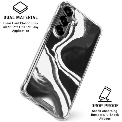 Black Marble Ink Galaxy S26 Plus Clear Case