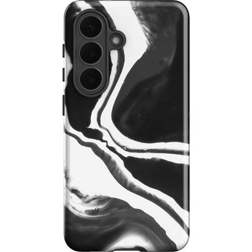 Black Marble Ink Galaxy S26 Plus Impact Case