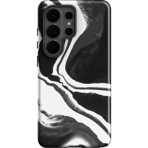 Black Marble Ink Galaxy S26 Ultra Impact Case