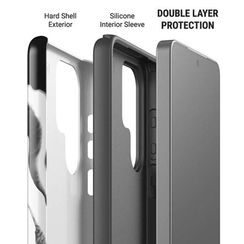 Black Marble Ink Galaxy S26 Ultra Impact Case