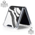 Black Marble Ink Galaxy Z Flip6 Clear Case