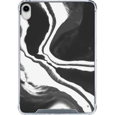 Black Marble Ink iPad 11th Gen (2025) Clear Case