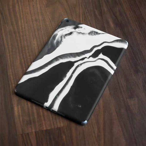 Black Marble Ink Apple iPad Skin