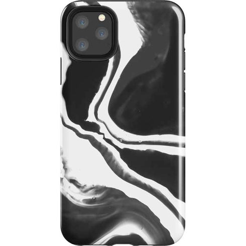 Black Marble Ink iPhone Cases