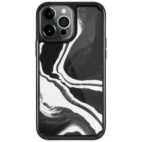Black Marble Ink iPhone Cases