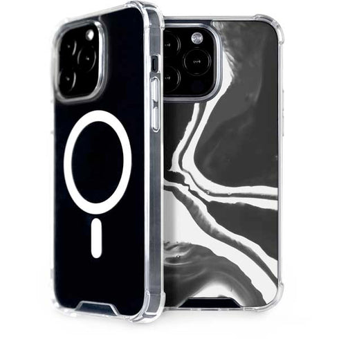 Black Marble Ink iPhone Cases