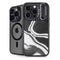 Black Marble Ink iPhone 14 Pro Max Kickstand Case