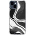 Black Marble Ink iPhone 15 Clear Case