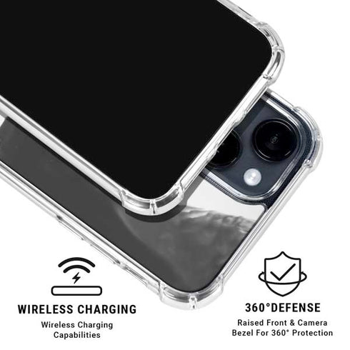 Black Marble Ink iPhone 15 Clear Case