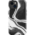 Black Marble Ink iPhone 15 Impact Case