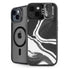 Black Marble Ink iPhone 15 Plus Kickstand Case