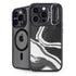 Black Marble Ink iPhone 15 Pro Kickstand Case