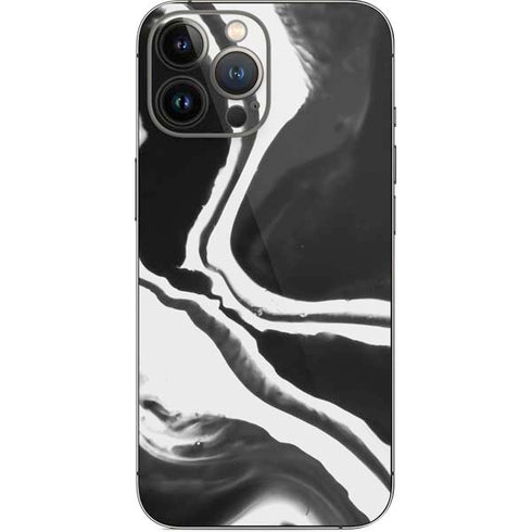 Black Marble Ink iPhone 15 Pro Max Skin