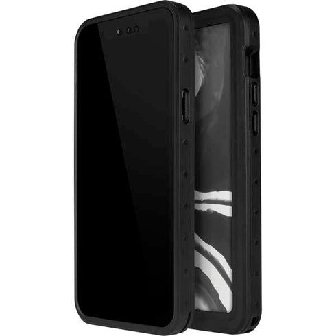 Black Marble Ink iPhone 15 Pro Waterproof Case
