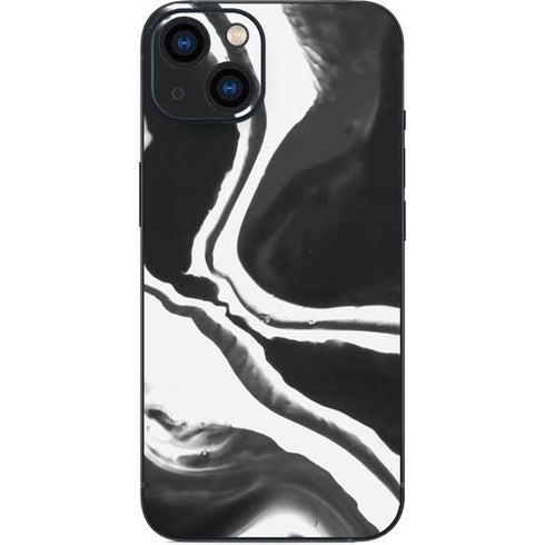 Black Marble Ink iPhone 15 Skin