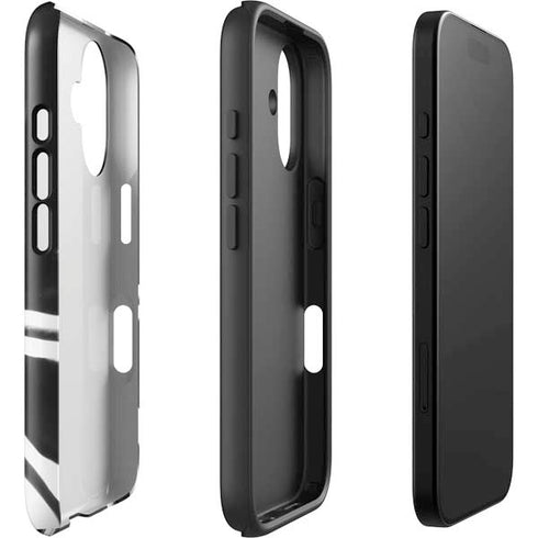 Black Marble Ink iPhone 16 Plus Impact Case