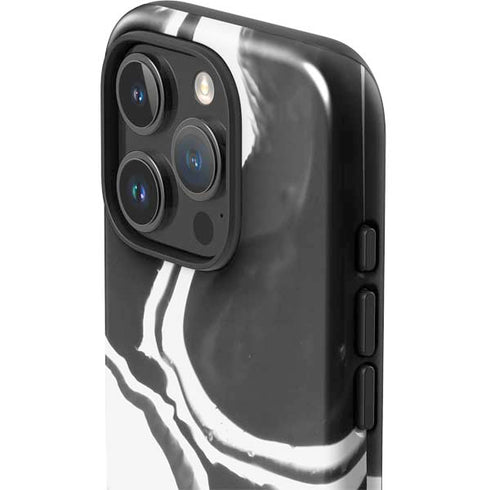 Black Marble Ink iPhone 16 Pro Impact Case