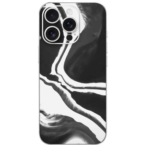 Black Marble Ink iPhone 16 Pro Skin