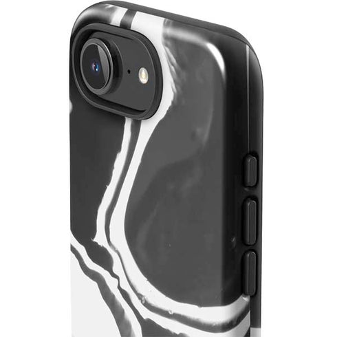 Black Marble Ink iPhone 16e Impact Case