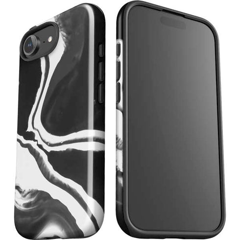 Black Marble Ink iPhone 16e Impact Case