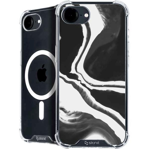Black Marble Ink iPhone 16e MagSafe Case