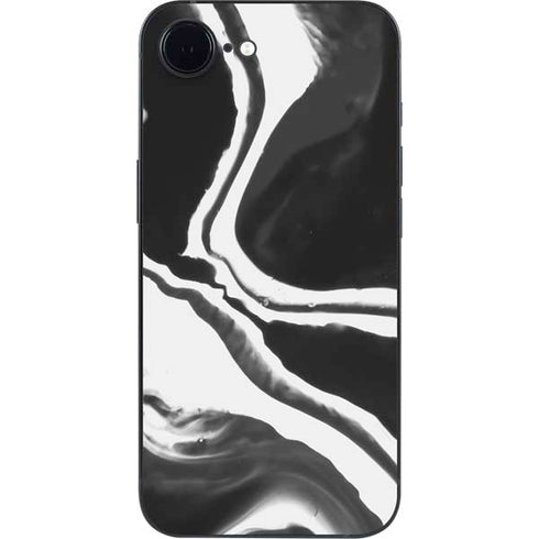 Black Marble Ink iPhone 16e Skin